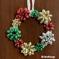 Bow Wreath preschool christmas craft