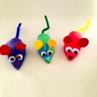 Mouse Paint: Play Dough Mice fine motor skills activity