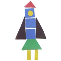 Shapes Space Rocket Craft Preschool and Kindergarten