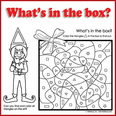 What's in the box? Shape recognition activity preschool