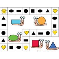 Snail Shell Shapes preschool game and activity