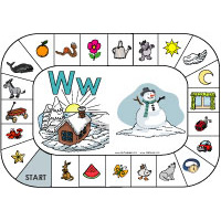 What Begins with "W" Like Winter? preschool and kindergarten game