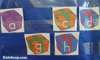 Letters of the Alphabet Gift Boxes Preschool Activity
