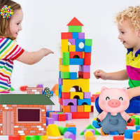 Build a House! preschool activity and game