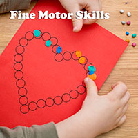 Heart play dough fine motor skills preschool activity