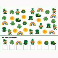 St. Patrick's Day - How Many Can You Find? Preschool activity