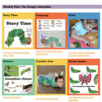 The Very Hungry Caterpillar Weekly Plan and Activities for preschool and Kindergarten