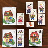 Pigs and Houses Beginning Sound letters activity