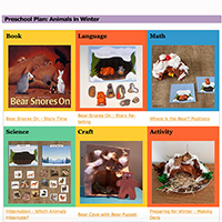 Animals in Winter Weekly Plan and Activities for Preschool and Kindergarten
