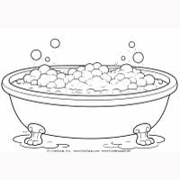Bathtub Coloring Page