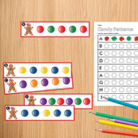 Gingerbread Man Pattern Math Activity Preschool