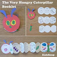 The Very Hungery Caterpillar Story Booklet and printables for preschool and kindergarten