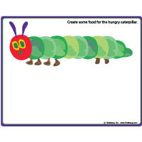 Food for the Hungry Caterpillar Play Dough activity and printable