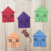 Little Mouse in the Colored House Rhyme and Preschool Activity