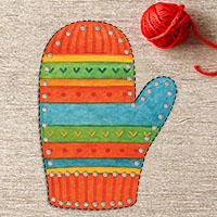 Mitten Lacing fine motor skills activity