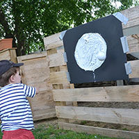 Making moon craters - Space movement activity preschool and kindergarten