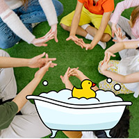 Splish-Splash in the Tub Movement Rhyme