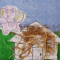 Build the Three Little Pigs’ Houses craft preschool activity