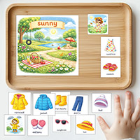 Today's Weather preschool matching activity and printables