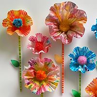 Muffin liner flowers artwork