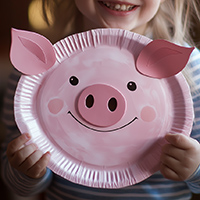 Preschool Pig craft - Make Your Own Paper Plate Pig