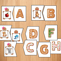 Gingerbread Beginning Sound Puzzles Preschool Activity