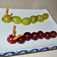 Grapes Caterpillars Snack