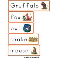 Gruffalo Word Wall Cards