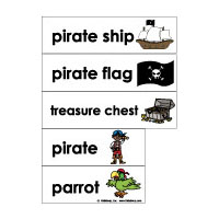 Pirates Word Wall cards