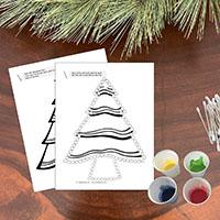 Christmas Tree Q-tips Activity for preschool and kindergarten Christmas Tree Q-tips Activity for preschool and kindergarten