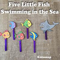 Five Little Fish Swimming In The Sea Rhyme And Puppets Kidssoup Resource Library Five Little Fish Swimming In The Sea Rhyme And Puppets Kidssoup Resource Library