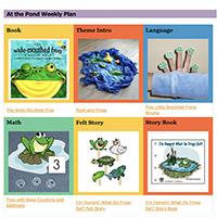 Frogs preschool weekly plan and activities