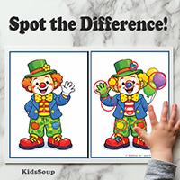Clowns - Spot the Difference preschool activity
