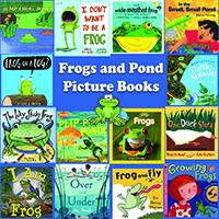 Frogs and Pond picture books for kids and preschool