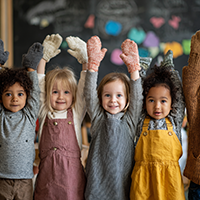 Mittens Up, Mittens Down - preschool movement Chant