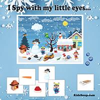 Winter Hidden Picture - I spy with my little eye preschool activity Winter Hidden Picture - I spy with my little eye preschool activity