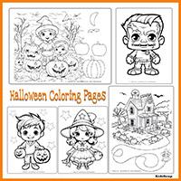 Free Halloween Coloring Pages and Tracing sheets for Kids Preschool and Kindergarten