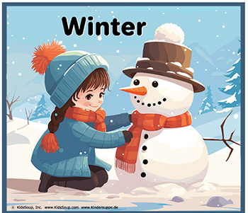 Winter Puzzle and Poster for preschool and kindergarten