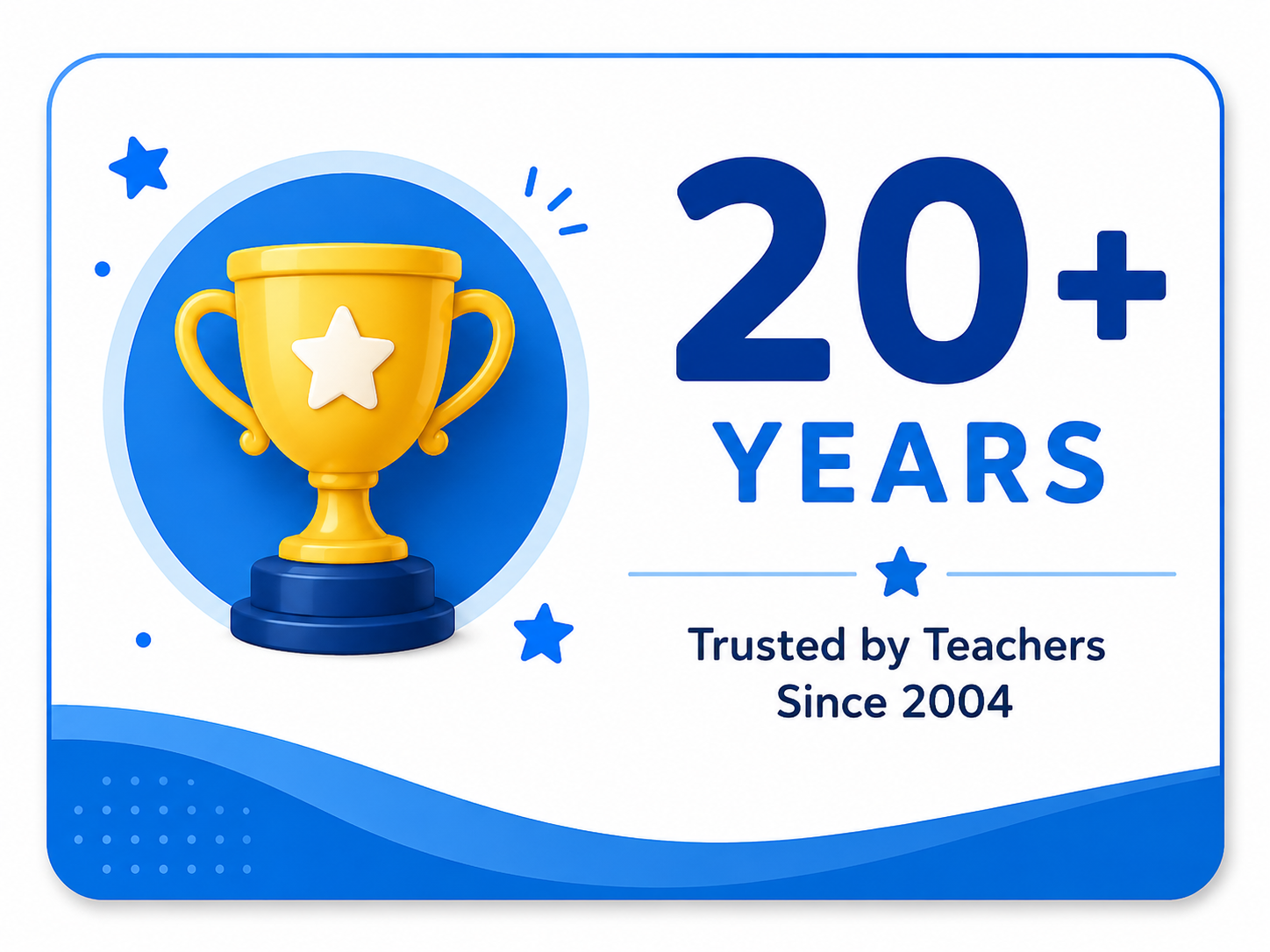 20 plus years trusted by teachers since 2004