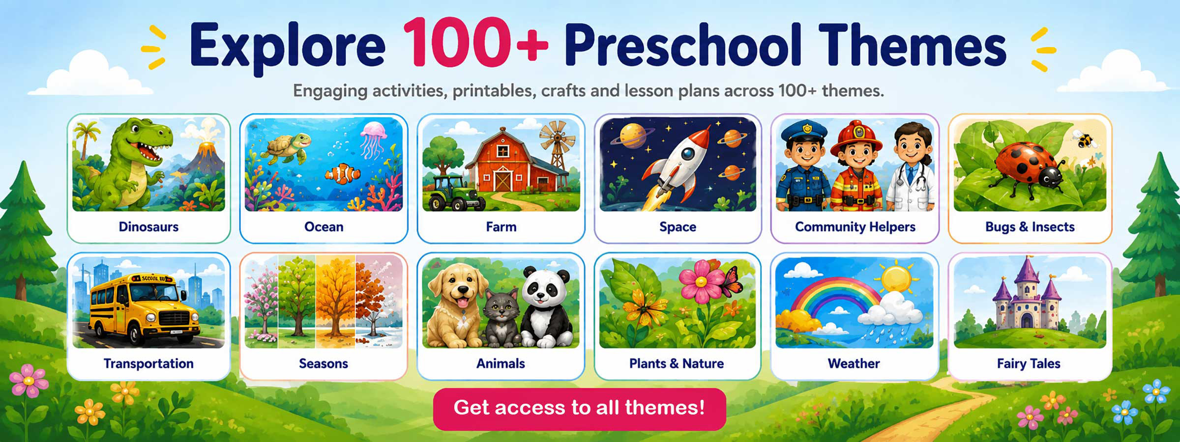 Explore 100 plus preschool themes