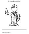 Mail Carrier coloring page free