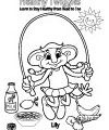 Lily healthy coloring page
