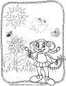 Lily spring coloring page