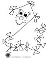 kite coloring craft