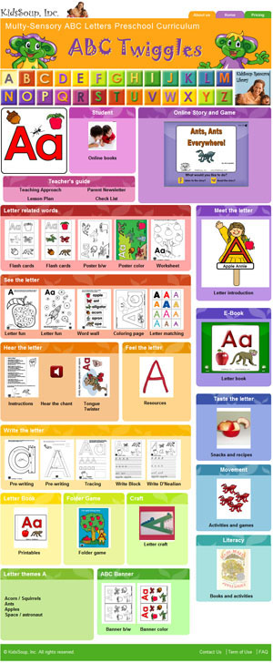 ABC Twiggles letters of the alphabet curriculum