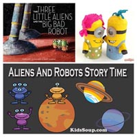 Preschool Kindergarten Aliens and Robots Story Time Activities