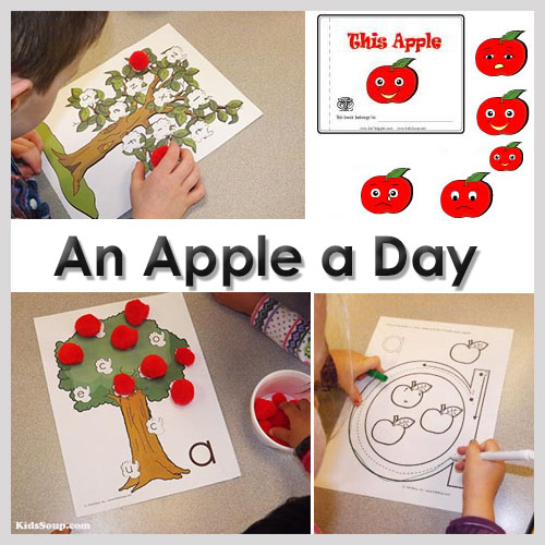 An apple a day preschool activities and games