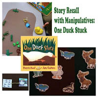 One Duck Stuck Story Retelling Preschool Lesson and Activity