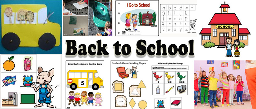 Back to School preschool activities and crafts