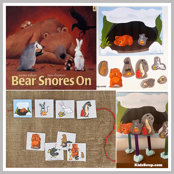 Bear Snores On story time and activities and printable 